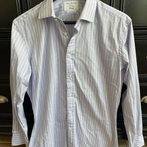 T.M.Lewin Light Blue Men’s Striped Dress Shirt